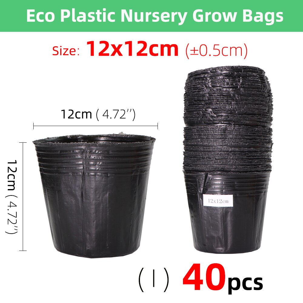 5-100pcs 16 Sizes Disposable Plastic Planting Flower Pot Nutrition Bowl Seedling Cup Black Seedling Box Home Garden Grow Bags: Lavender