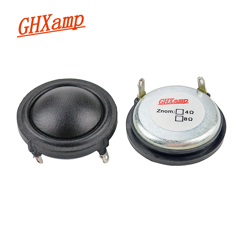 GHXAMP 1.5 inch 37mm Dome Silk Tweeter Neodymium 25 core Sound Absorbing Cotton 4Ohm 15W Treble Speaker Clear Sound Sweet 2PCS