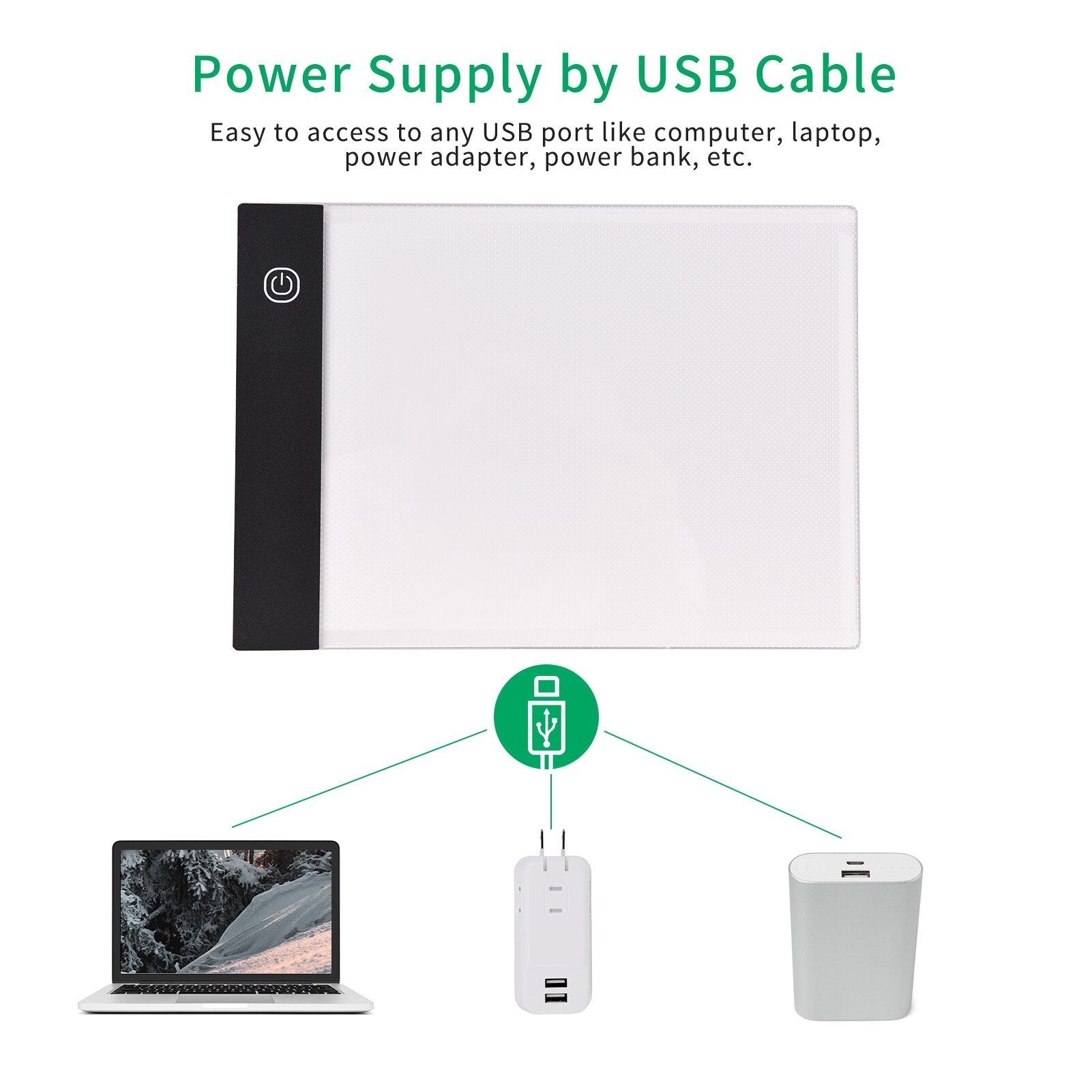 A4/A5 LED Light Pad Tracer 3mm Ultra-Thin Drawing Board Copyboard Stepless Dimming USB Powered Designing Painting Supplies