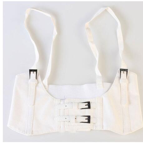 Steampunk arnés Estilo Vintage para mujer corsé chaleco amplia faja con hebilla Lolita colección cinturón de Cosplay traje: White