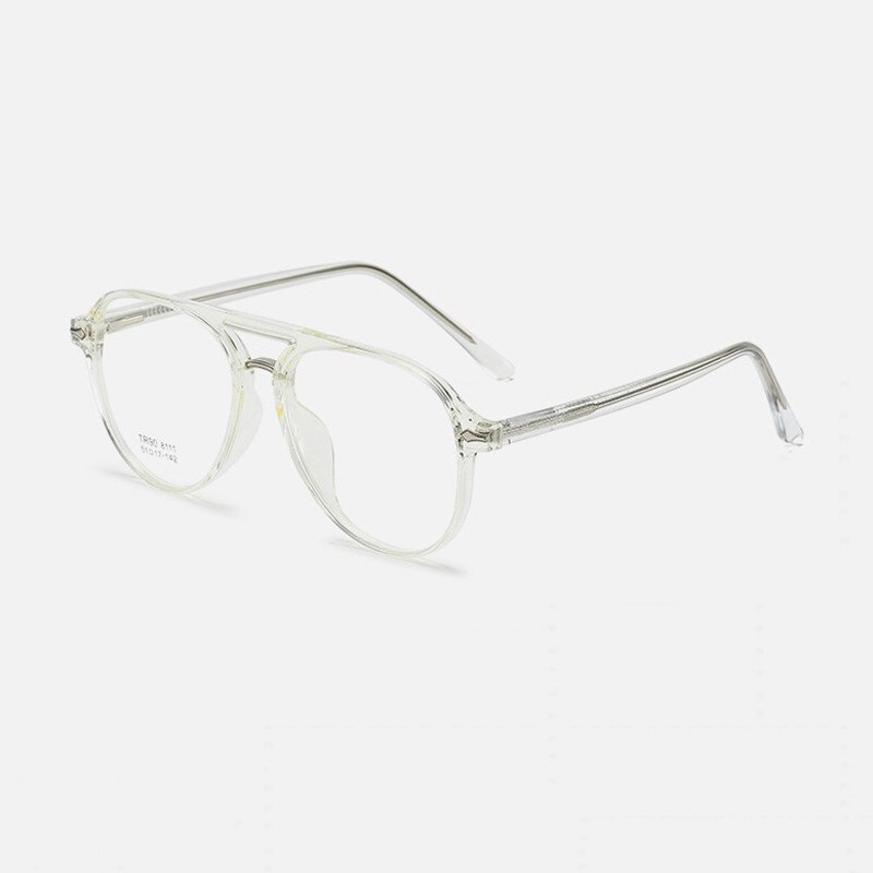 Montura de gafas redondas para hombre y mujer, lentes de montura grande a la , Estilo Vintage, óptico clásico, transparente, con espejo plano: C4