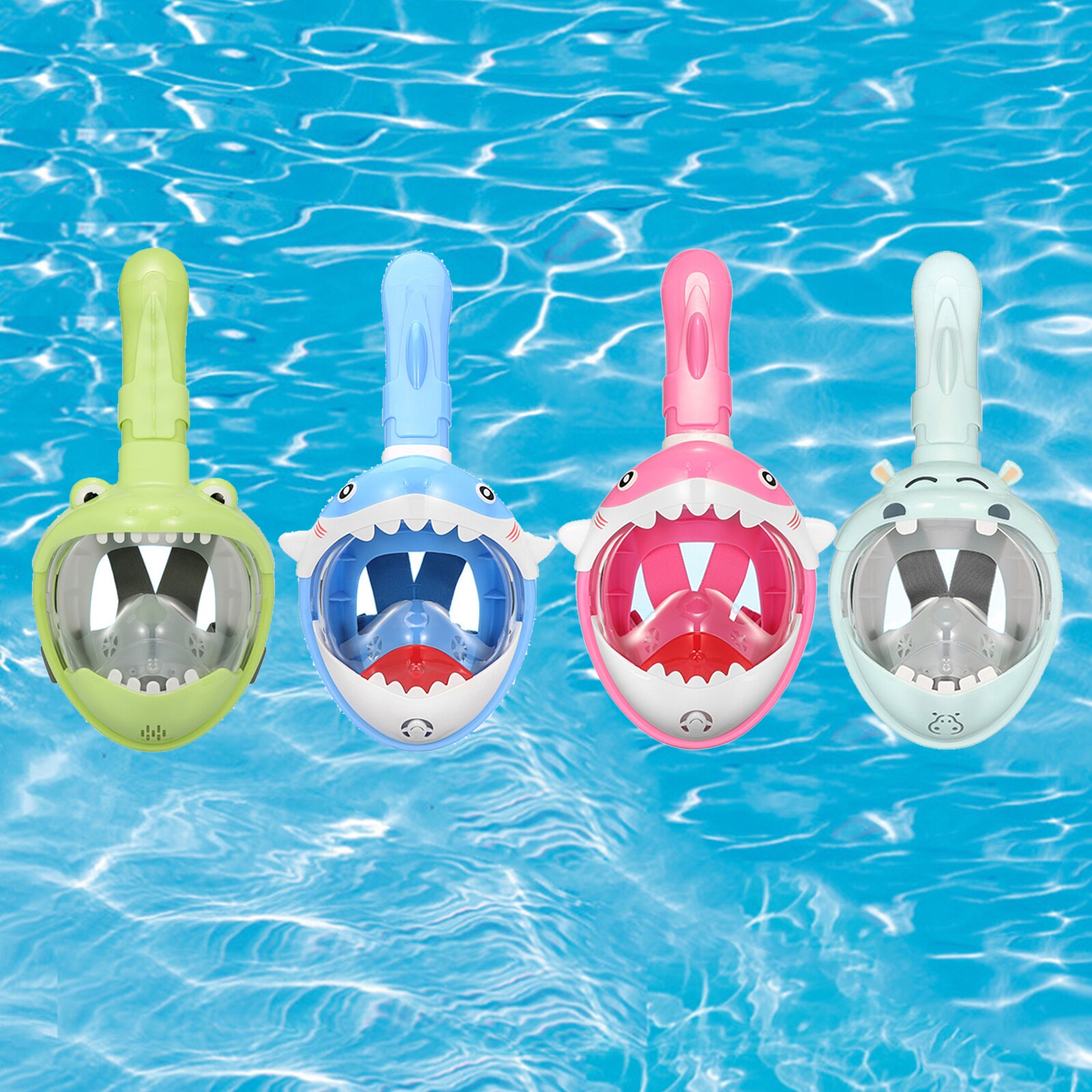 Cartoon Scuba Diving Mask 180° Panoramic Anti-Leak Snorkel Underwater Masks