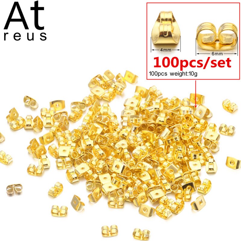 30-1000 Stuks Zachte Siliconen Rubber Earring Back Stoppers Voor Stud Oorbellen Earnuts Frisbee Vlinder Bullet Oordoppen Diy bevindingen: FT359butterfly100pcs