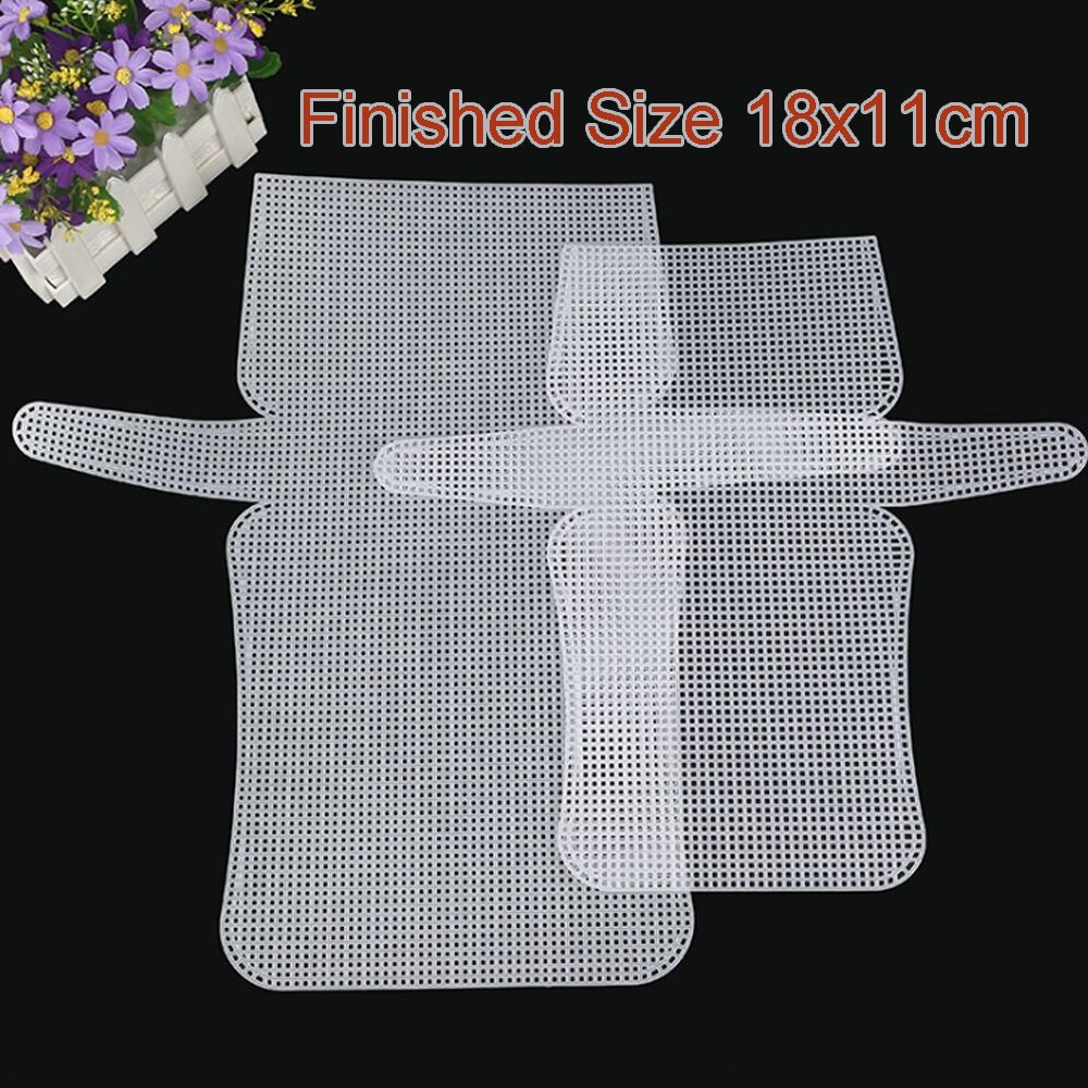 Tissu en maille plastique pour sac, tapis, bricolage, couture artisanale, crochet de loquet, accessoires de grille, fournitures artisanales: S