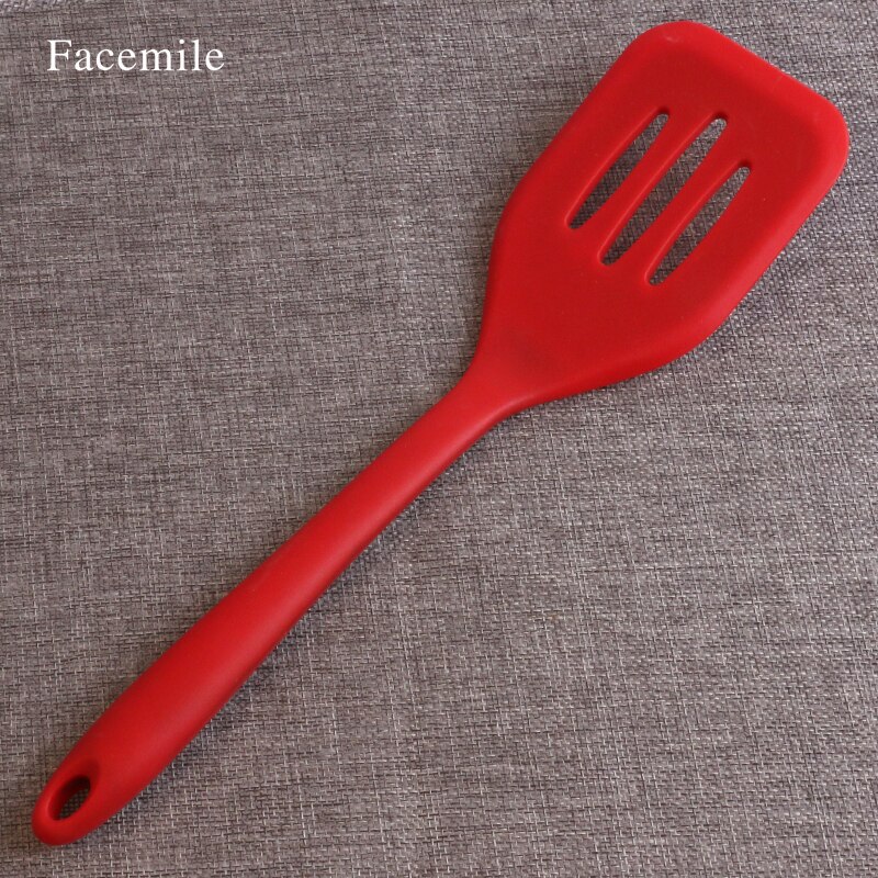 Silicone Slotted Spatula Turner Non-Scratch Food Grade Cooking Kitchen Utencil Accessory