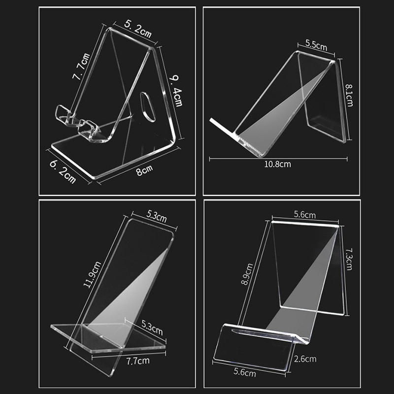 1 szt. Przezroczysty uchwyt na telefon komórkowy Akrylowy stojak Przezroczysty stojak na Huawei Xiaomi Iphone