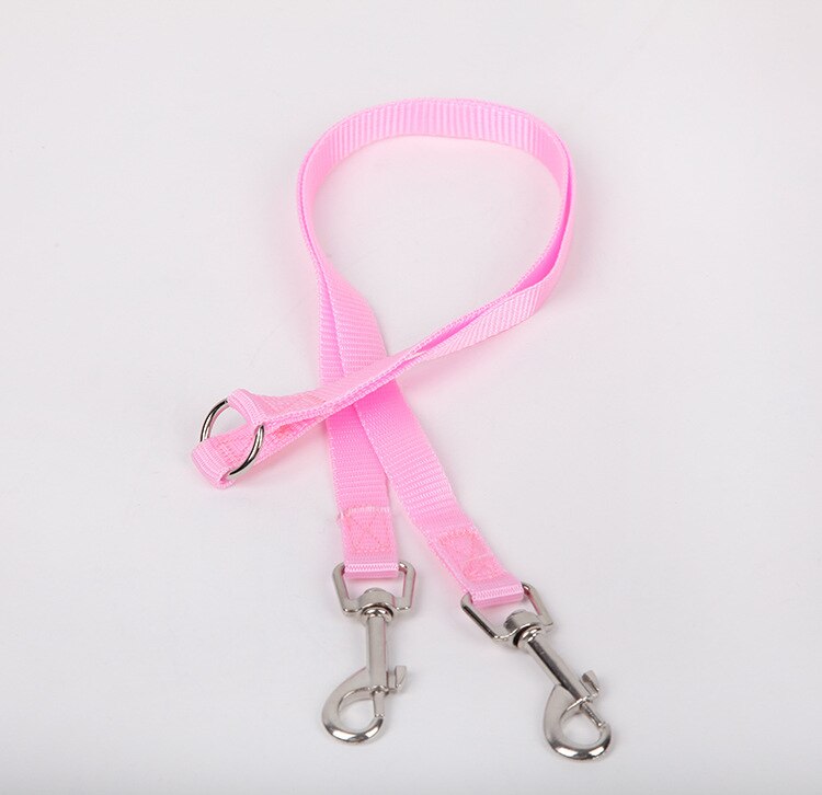 Twee Honden Leash Double Twin Dual Koppeling Hondenriem Twee In Een Sterke Nylon V Vorm Twee Manier Hond Wandelen lead Leash: Pink