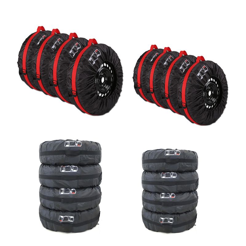 4 stuks reservebandhoes van polyester, winter- en zomerautobanden, opbergtas voor autobanden, accessoires voor voertuigen, wielbeschermers (s/l)
