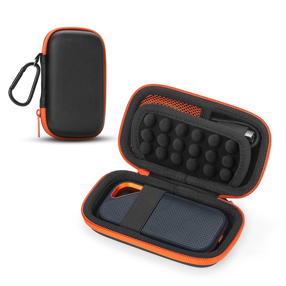 Custodia Protettiva Rigida per SanDisk Extreme Pro / Extreme Portable SSD 1TB 2TB, Borsa da Viaggio Universale Impermeabile per MP3 MP4