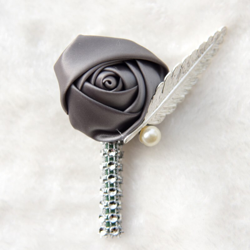 Kyunovia Blume Revers Pin Mens Hochzeit Blume Im Knopfloch Handgemachte Hochzeit Brosche Blume Im Knopfloch Knopfloch Grooms Boutonnieres FE55: Color 14