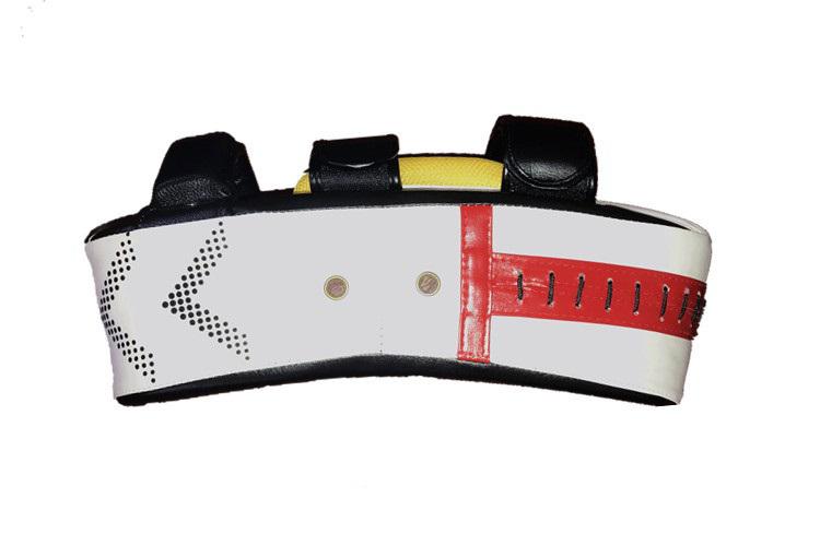 Saco de boxeo, almohadilla de arena para Fitness, Taekwondo, almohadilla para patadas a mano, equipo de entrenamiento de cuero PU, piezas de Fitness para objetivo de pie Muay Thai: white