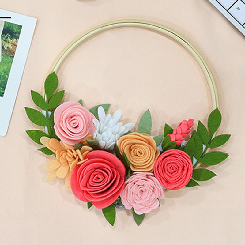 Non-Woven Wreath DIY Handmade Crafts Decoration Material Package Christmas Children's Room Wall Decoration Wreath