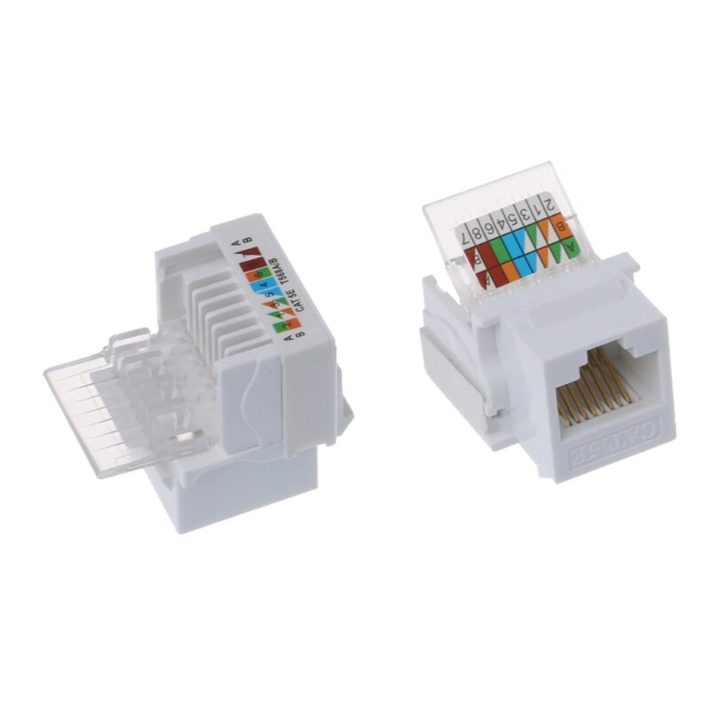 2 Poorten RJ45 Netwerk Muur Plaat Met Vrouwelijk Naar Vrouwelijke Connector