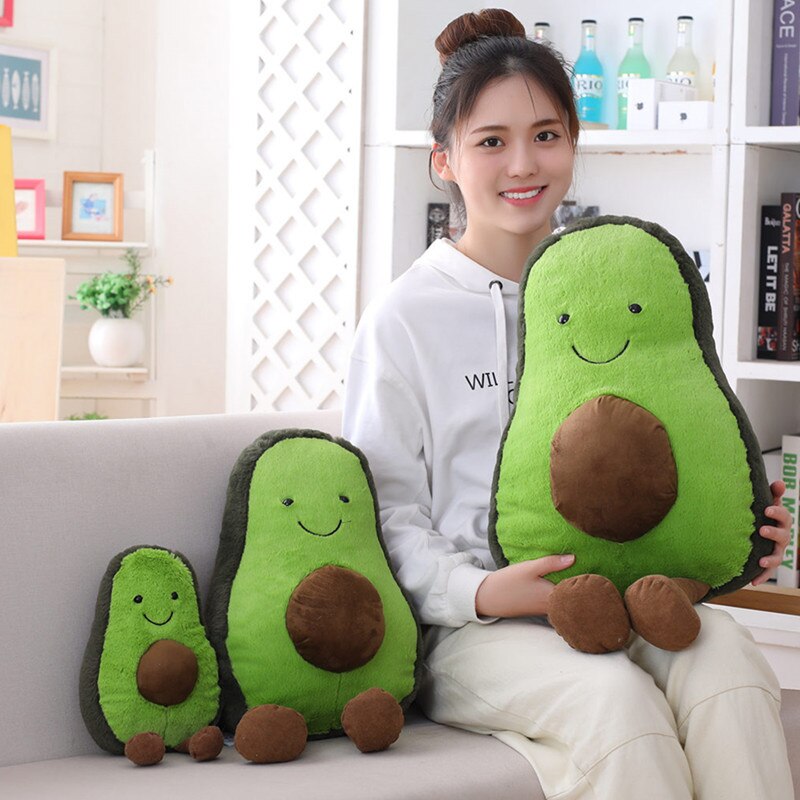 45cm Lovely Smile Avocado fruit vegetable food Anti-stress soft pillow cushion plush doll girl hobby Children toy