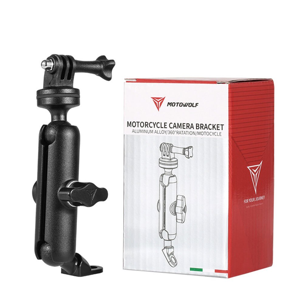 Aluminum Motorcycle Rearview Mirror Mount Holder Motorcycle Fixed Holder Mount For Gopro Hero 9/8/7/6/5 Black,YI,SJCAM,DJI