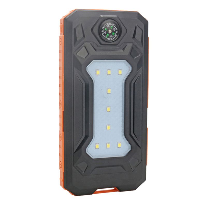 Batterie solaire Portable étanche 500000mah, double USB, chargeur universel pour tous les téléphones, Batteries non incluses