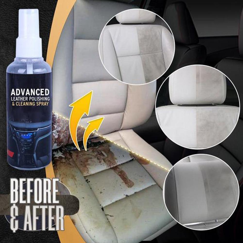 Car Interior Cleaner Agent Roof Fabric Flannel Leather Cleaning Wax Wax Cleaner Spraying Leather Polishing Coating Car Seat V7Z2
