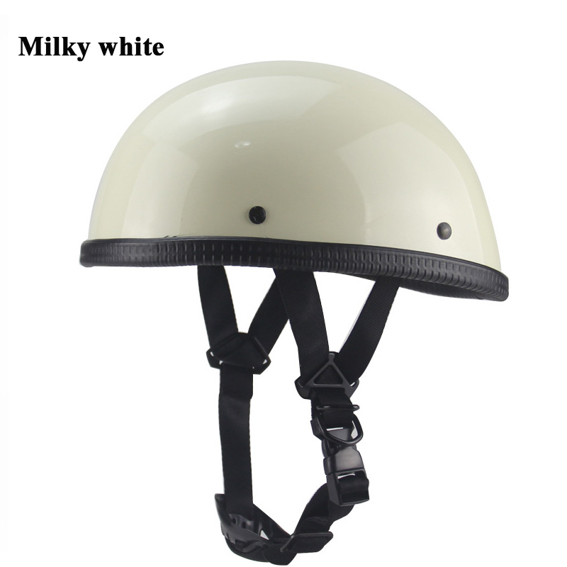 1X Motorcycle Helmet Open Face Helmet Half Helmet Retro Moto Casco Capacete Dot Approved Half Face Safety Helmet DOT: black / XL