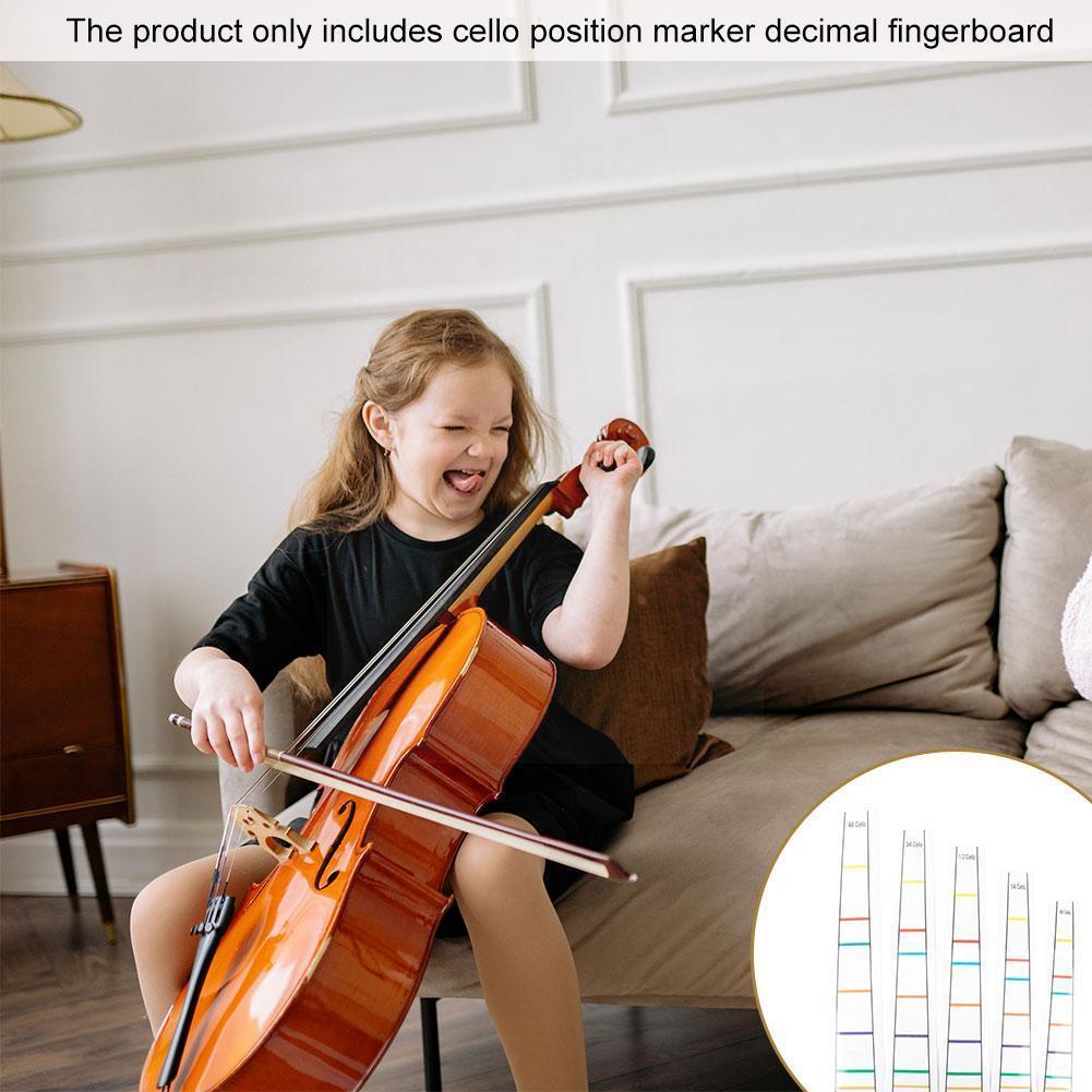 Cello Position Marker Decal Fingerboard Fret Guide Sticker Beginner Finger Cello White Beginner Label Chart White Accessori C9z7