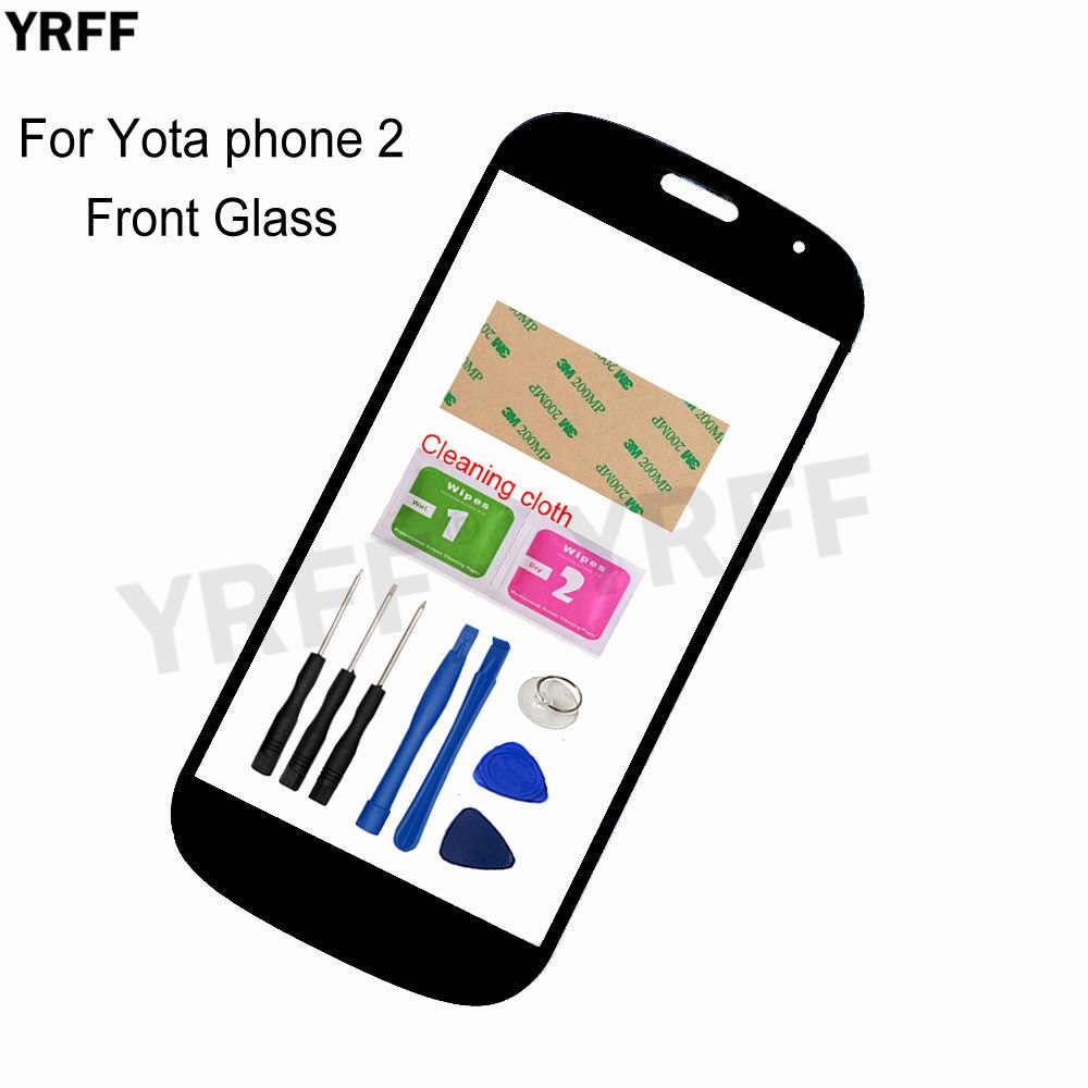 Panel de cristal exterior frontal con pantalla táctil para teléfono Yota 2 YD201 accesorios de herramientas para teléfono