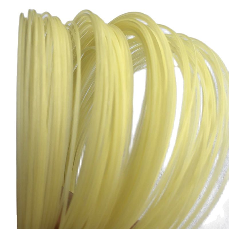 10 stücke ZARSIA Tennis Schläger Schnur 1,30mm Nylon Tennis Ausbildung Schnur 12m Weiches gefühl blass gelb
