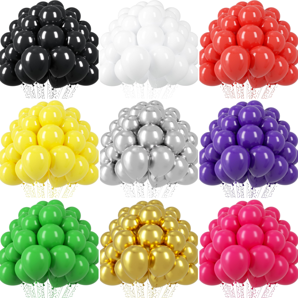 50pcs/100pcs Pack Latex Party Balloons 10 inch Round Helium Balloons for Birthday Wedding Anniversary Graduation Decoration