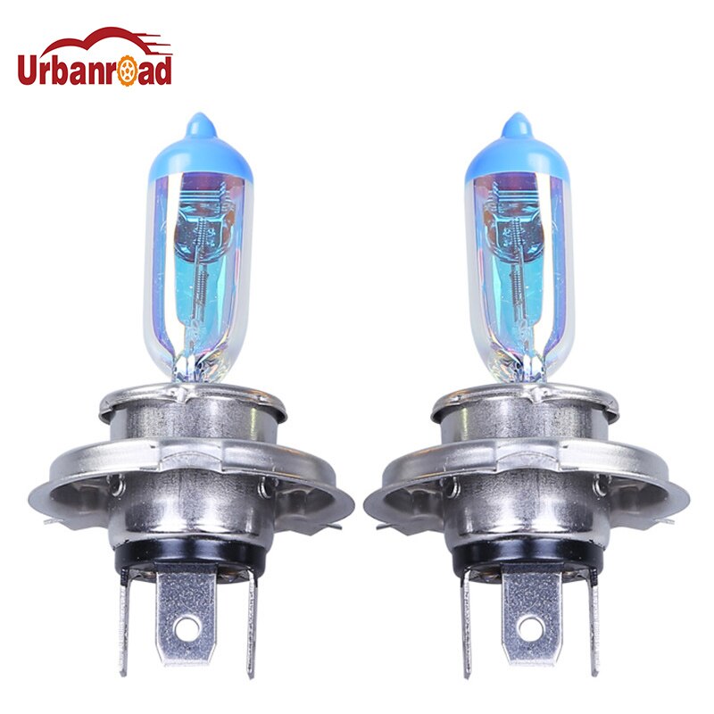 Urbanroad 1 stks Auto Halogeen Lamp H4 (P43t) 12 v/55/60 w Voor Universele Vervanging Regenboog Kleur Koplamp Mistlamp