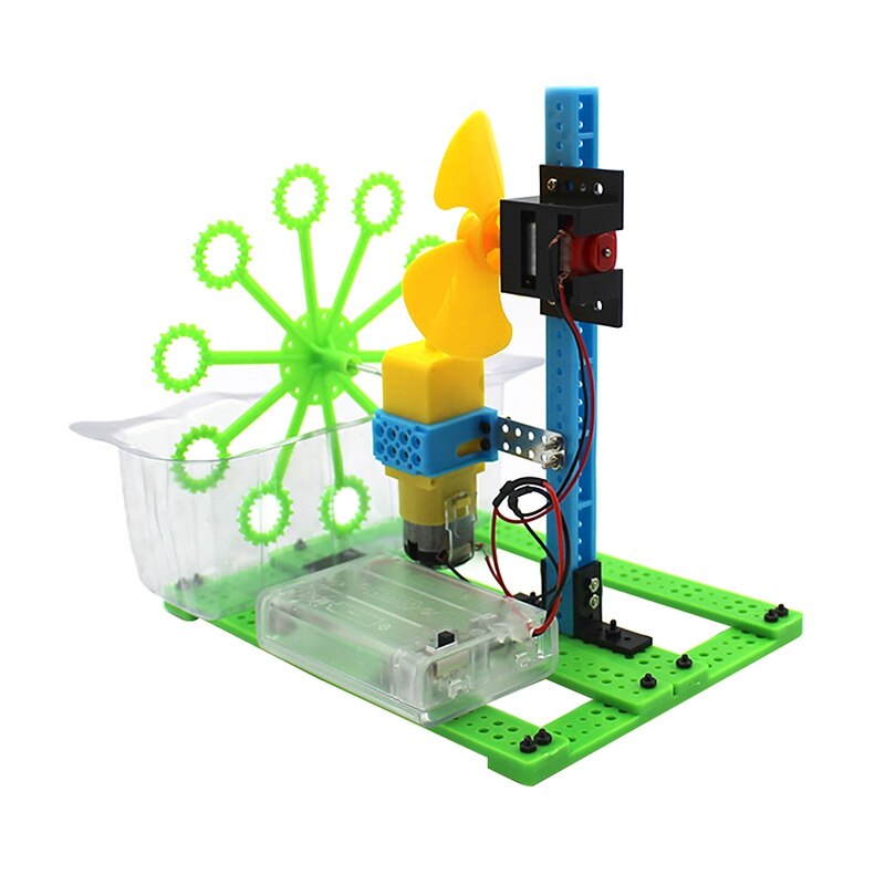 Diy Montage Bubble Machine Zelfgemaakte Elektrische Speelgoed Science Experiment Kit Voor Kinderen Student Speelgoed
