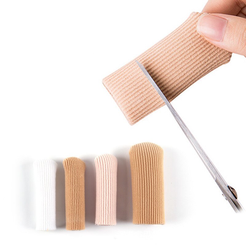3pcs Toe Separators Fabric Gel Tube Ribbed Bandage Finger and Toe Protector Hand Foot Pain Relief Cover for Feet Can Cilp Length