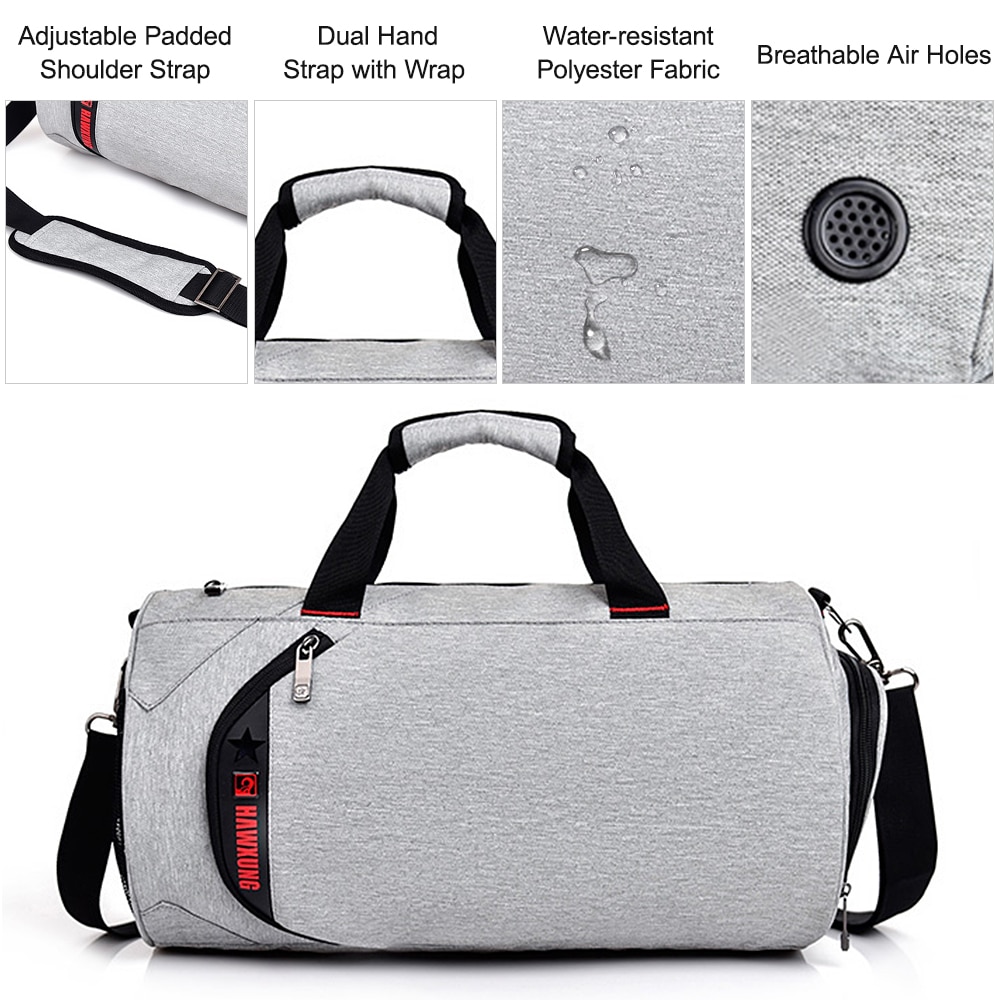 Men and Women Sports Gym Bag with Separate Wet Pocket and Shoes Compartment Travel Duffel Bag Weekender Bag Handbag