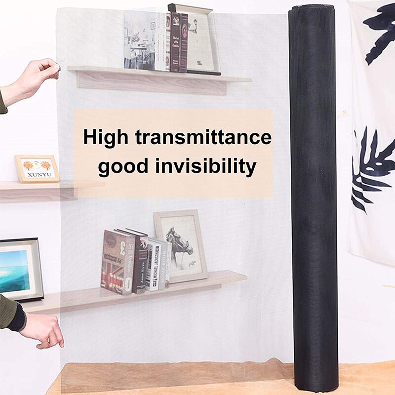 Yaapeet Adjustable Window Screen Mesh Velcro Self-Adhesive Custom Fiberglass Fits Door Frame Summer Anti Mosquito Bug Insect