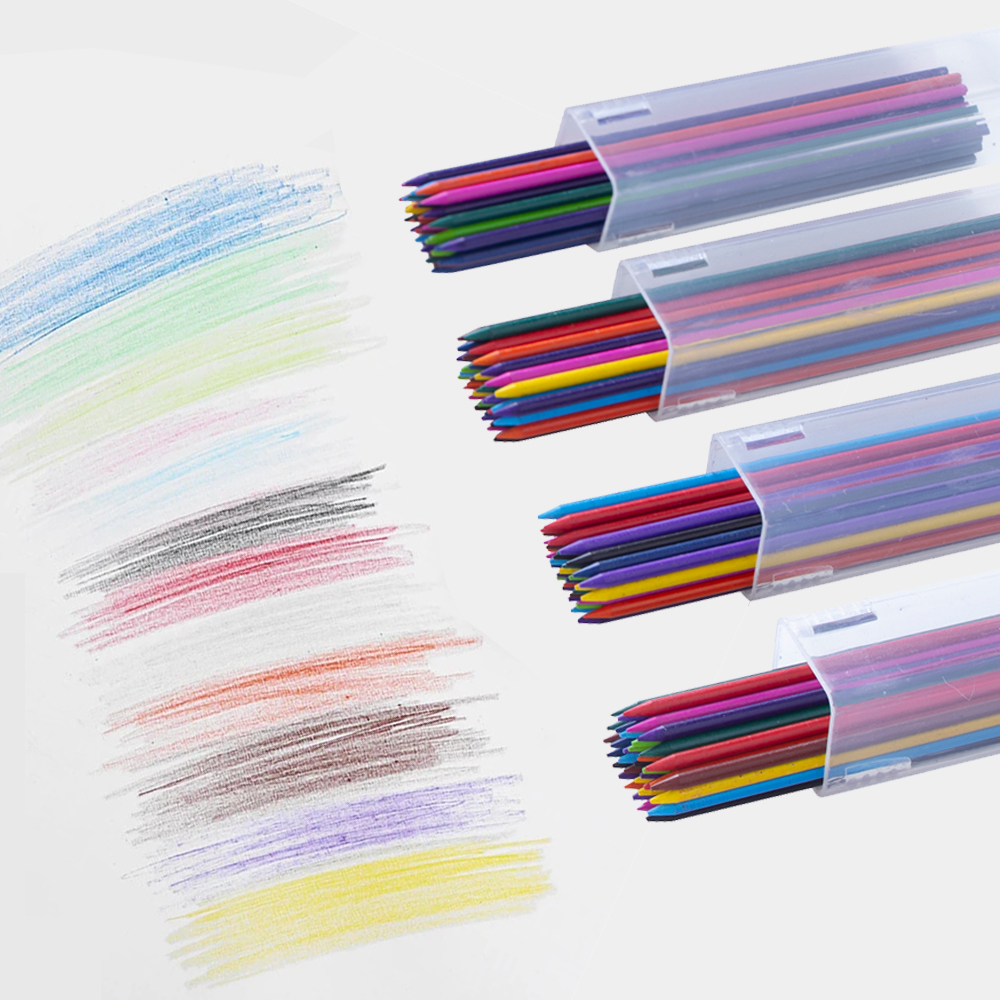 37Pcs 2.0MM Metal Mechanical Pencil with lead Art Drawing Automatic Drawing Special Pencil Student Office School Supplies