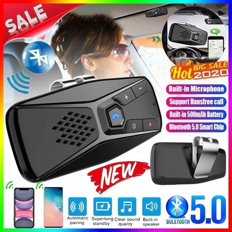 Bluetooth Car Speakerphone Bluetooth Handsfree Bellen Auto Kit Auto Zonneklep Oplaadbare Draadloze Speakerphone