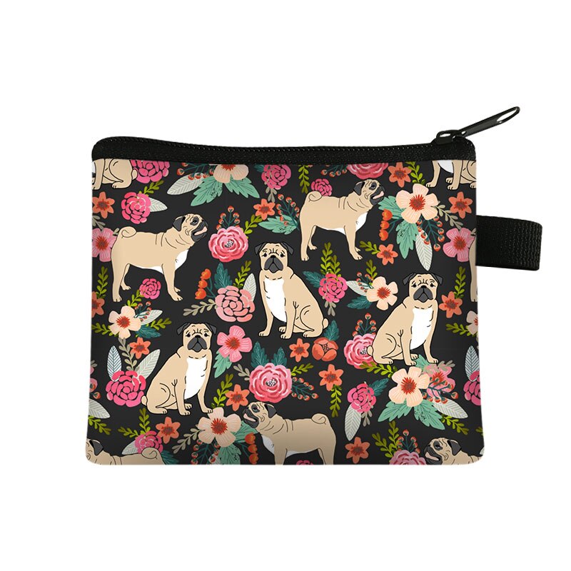 Einzigartige Katze Hund Mit Blume Malerei Münze Tasche Für Frauen Geldbörsen Mädchen Lippenstift Karte Tasche Mini Brieftaschen Für: lqbyhm13w