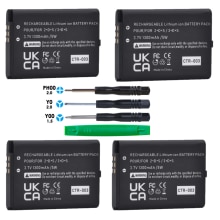 4 Pcs CTR-003 CTR 003 CTR003 3.7V 1300mAh 5Wh Rechargeable Batteries for Nintendo 3DS Not compatible with 3DS XL