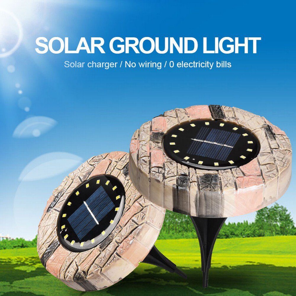 4Pcs Solar Garden Lights Outdoor Waterproof Pathway Deck LED Lights Path Floor Buried Lamp Yard Landscape Underground Lights