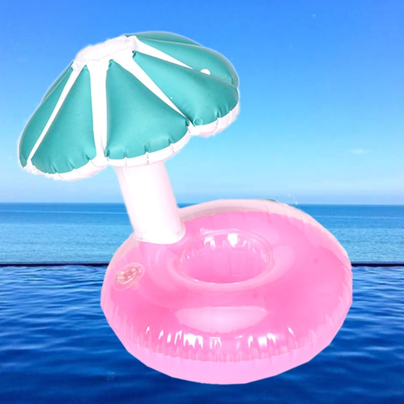 Gonfiabile Sottobicchiere Fungo Sedile ottavino Ombrello Supporto di Tazza di Tè Al Latte Galleggiante per Bambini di Acqua Giocattoli Da Spiaggia AXYA