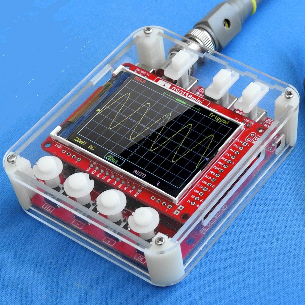 DSO138 Mini Digital Oscilloscope DIY Kit 2.4" TFT Digital Oscilloscope 1MSa/s 0-200KHz Bandwidth Pre-soldered DIY Learning Set