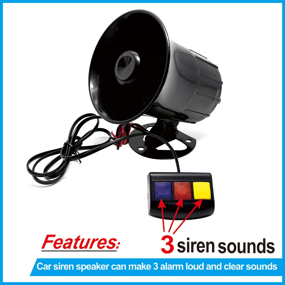 115db 12v 3 tonuri sunet puternic claxon mașină motocicletă avertisment alarmă poliție pompier claxon sirenă difuzor accesorii auto moto 20w