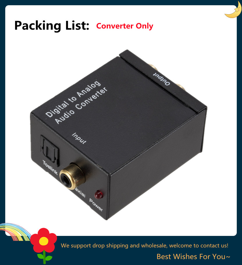 Dac Digitaal Naar Analoog Audio Converter Optical Fiber Toslink Coaxiale Signaal Naar Rca R/L Audio Decoder Spdif Atv dac Versterker: DAC Converter