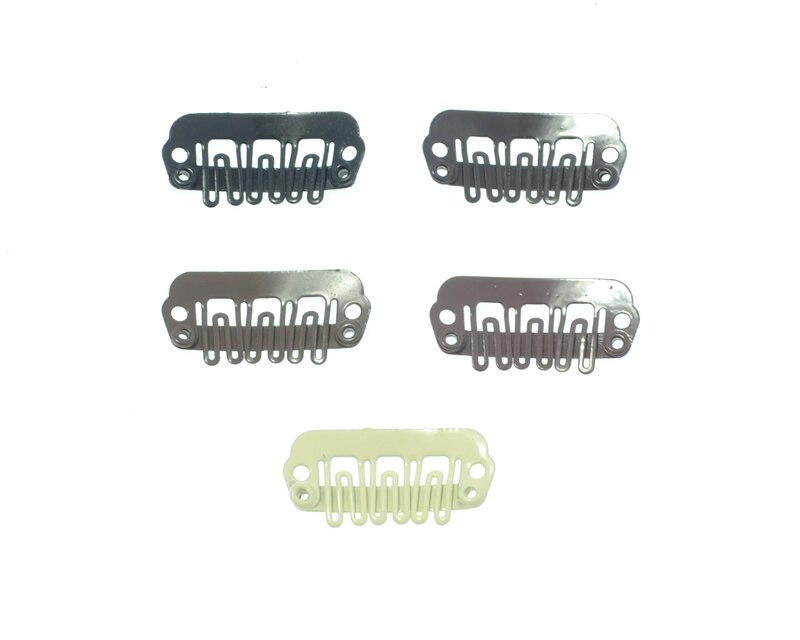 20 stk billigste 2.4cm 6 tænder små hår metal clips til hair extensions toupé clips snap clip til hår paryk skudværktøj lzh 0104