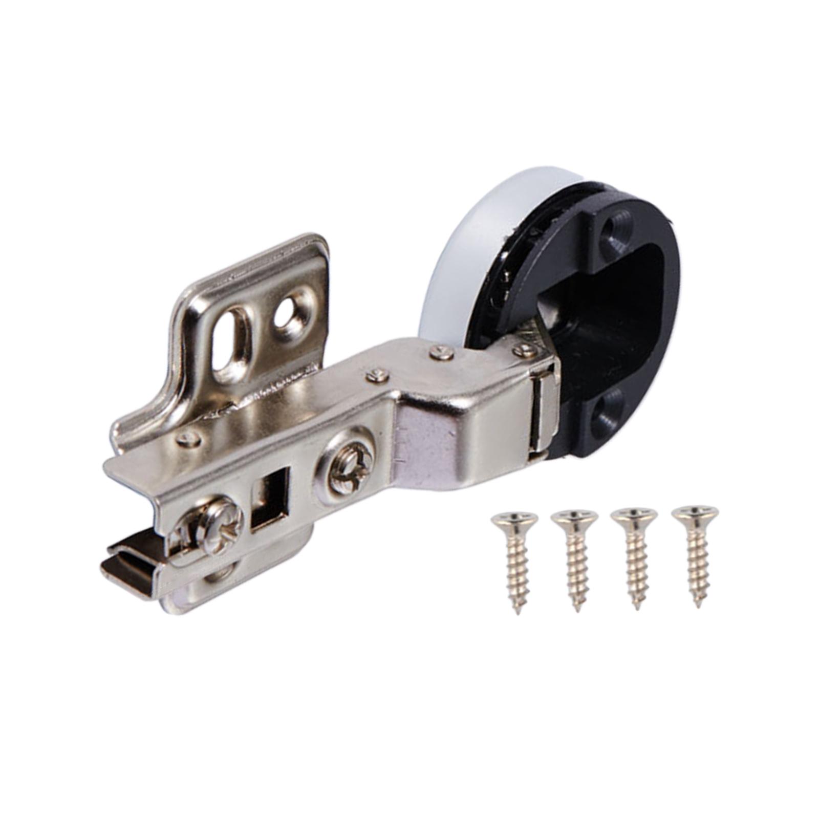 Glass Door Hinges, 35mm Hole Concealed Hinge, Practical, DIY Hinges, Steel Fixed Hinge: black