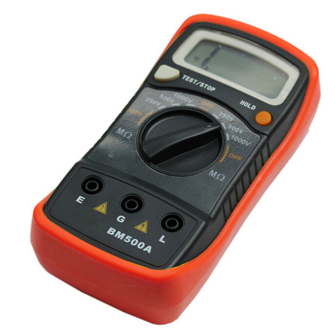 BM500A 1999M Digitale Megger 1000V Ohm Meter Tester Lcd Weergegeven Multimeter Meetinstrumenten Accessoires