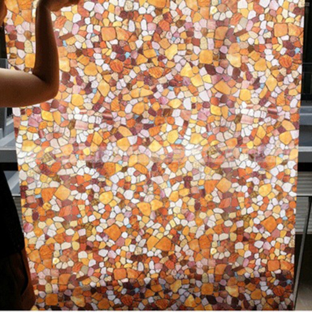 Guijarros de Pvc de 45x100cm, película de vidrio sin pegamento electrostática, película de vidrio esmerilado para baño, pegatina para ventana de baño