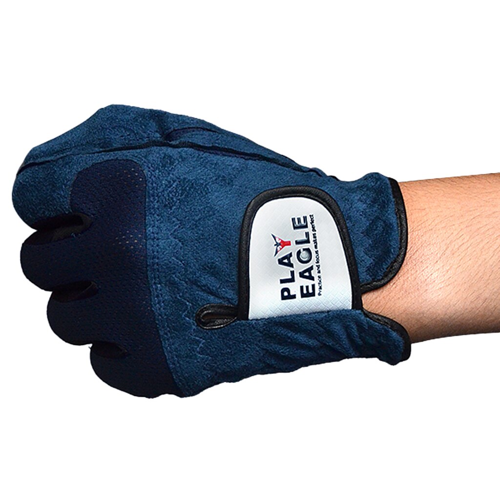 Højtydende mænd venstre hånd golfhandske blød åndbar mikrofiber klud svedabsorberende enkelt handske: Størrelse 22