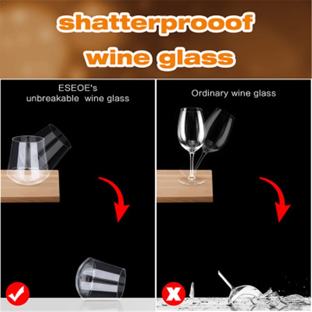 4pcs Tritan Whiskey Cup Wine Glass Set Plastic Shatterproof Wine Cup Unbreakable Wine Beer Juice Mug For Outdoor Camping Party