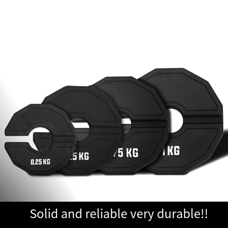 Gym Micro-Plates Dumbbell Fractional Weight Plate Rubber Fractional Weight Plates Add-On Change Black