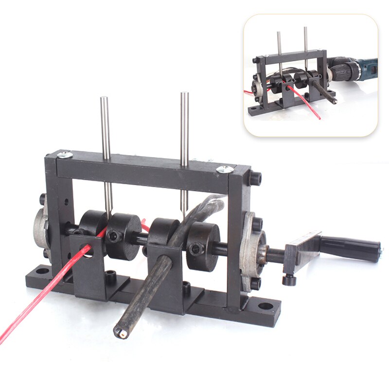 Manuel elektrisk boremaskine dobbeltformet wire stripping maskine skrot kabel skrælningsmaskiner stripper til 1-30mm: Dobbelt fræser