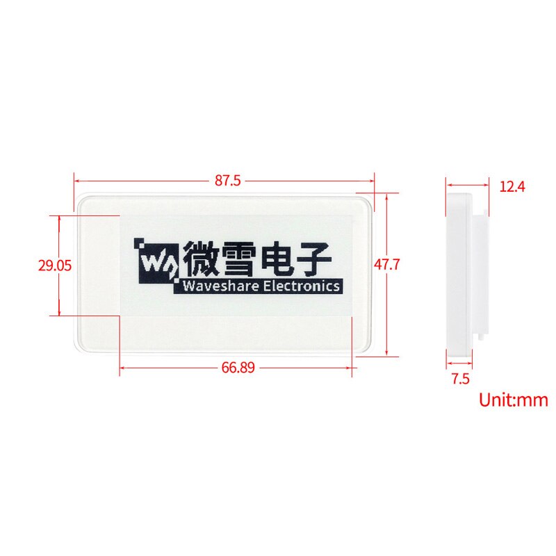 2.9 Inch Passieve Nfc Aangedreven E-Papier Geen Batterij