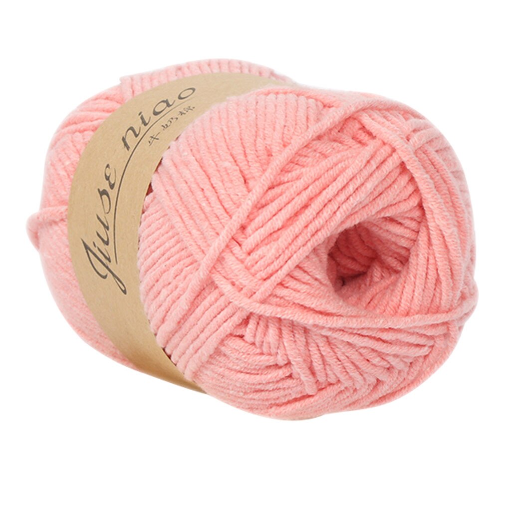 Fil de laine 5 brins de lait et de coton colorés | Bricolage, laine, coton doux, doux, écharpe Crochet épaisse poupée bébé: M